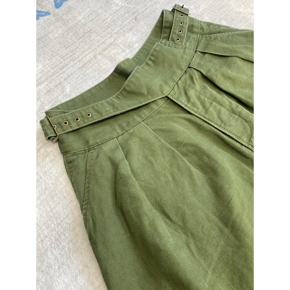 Banana Republic Explorer Culottes Womens Sz 2 Green Cotton Linen Wide Leg Shorts - Picture 7 of 15